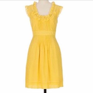Anthropologie Moulinette Soeurs Yellow Ruffle Cloud Dress